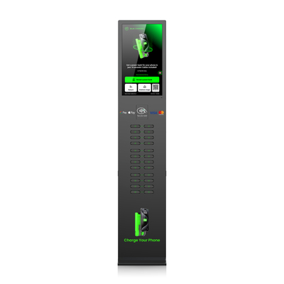 24slots High Capacity 23.8inch Portable Power Station Display Restaurant Cell Phone Charging Vending Machine UK Plug Rental
