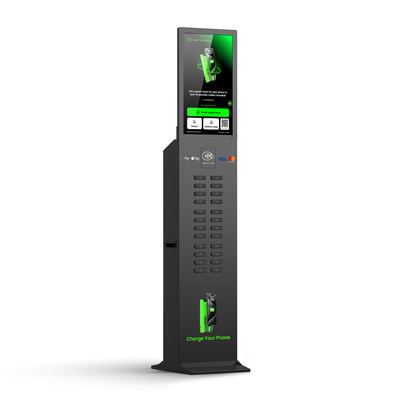 24slots High Capacity 23.8inch Portable Power Station Display Restaurant Cell Phone Charging Vending Machine UK Plug Rental