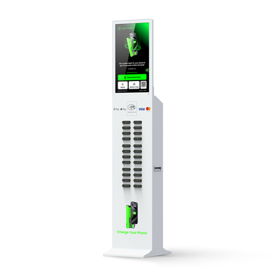 24slots High Capacity 23.8inch Portable Power Station Display Restaurant Cell Phone Charging Vending Machine UK Plug Rental