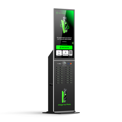 32-Slot High-Capacity Touch Screen Cell Phone Charging Station 180W Power LI-Polymer Battery Fast Charging Cable Plug Included
