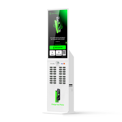 32-Slot High-Capacity Touch Screen Cell Phone Charging Station 180W Power LI-Polymer Battery Fast Charging Cable Plug Included