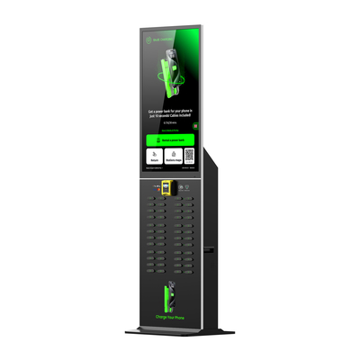48 Slots Portable Public Phone Charging Station 43-Inch LED Touch Screen Fast Charging USB Port Micro Rental Power Bank