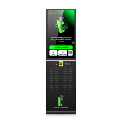48 Slots Portable Public Phone Charging Station 43-Inch LED Touch Screen Fast Charging USB Port Micro Rental Power Bank