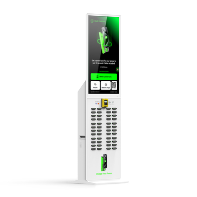 48 Slots Portable Public Phone Charging Station 43-Inch LED Touch Screen Fast Charging USB Port Micro Rental Power Bank