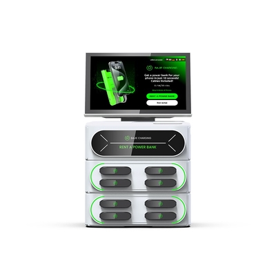 8 Slots  Phone Charging Locker an Embedded POS Stackable Station with Screen Powerbank Charging Station Shared Power Banks
